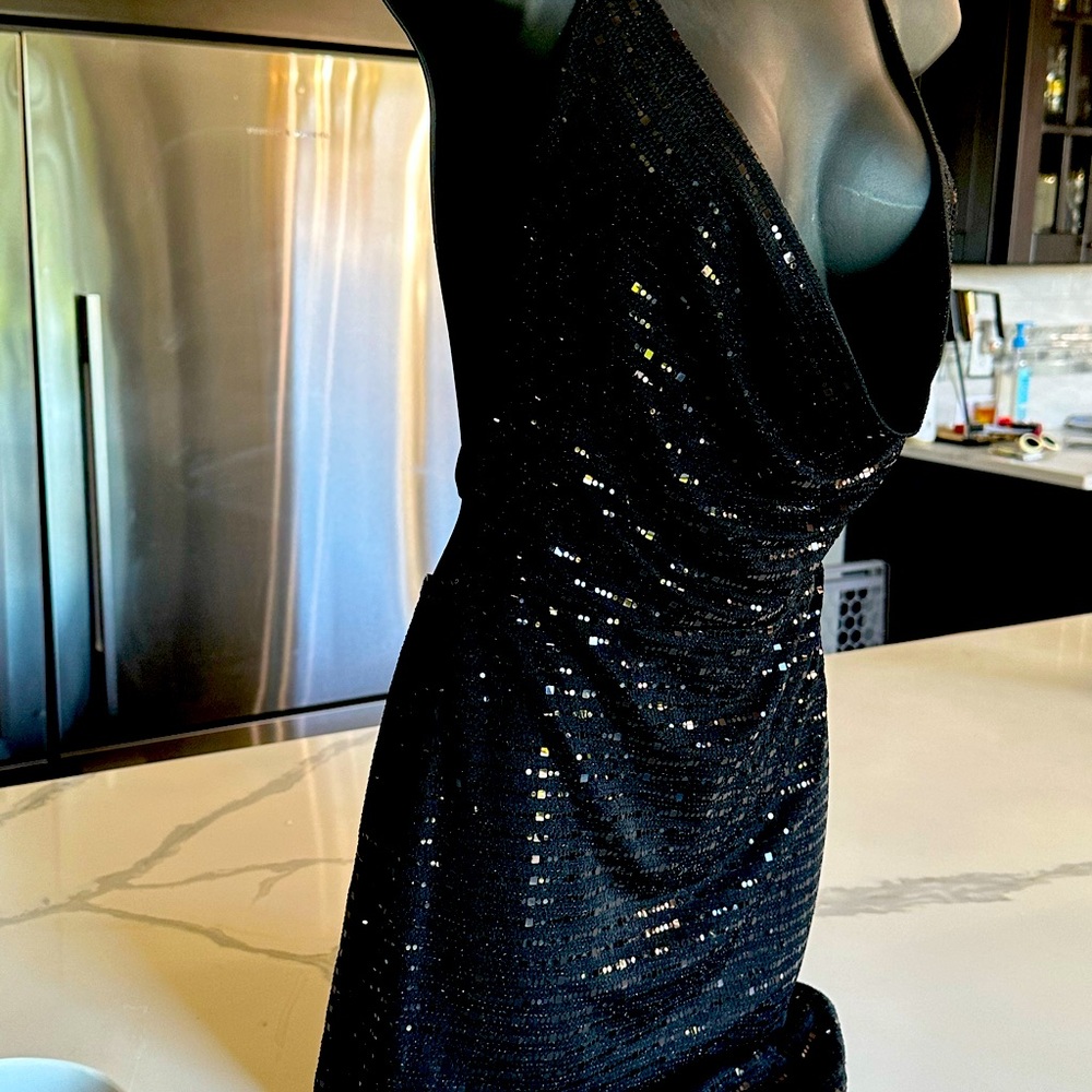 Black Sequins Dress